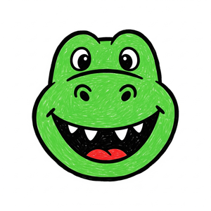 A Big, Goofy Smile from a Friendly Dinosaur